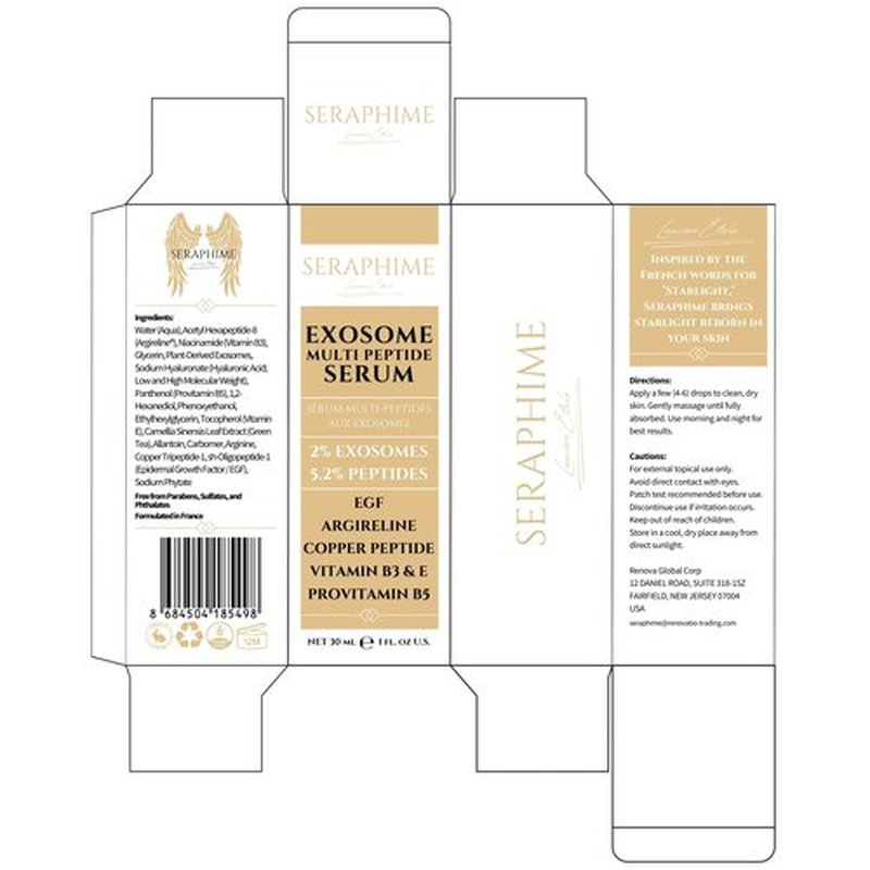 Seraphime Exosomes for Skin Serum – 2% Exosomes, Argireline, Copper Peptides (GHK-CU), Oligopeptide-1 (EGF) & Hyaluronic Acid – Advanced Anti Aging Skincare Stem Cell Serum with Multi Peptide