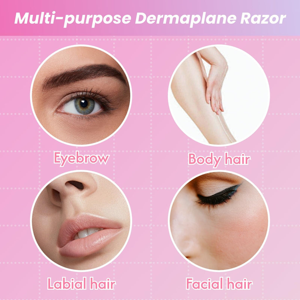 Phafaloop 72 Pcs Eyebrow Razor and Face Razor for Women and Men, Safe and Beginner-Friendly Dermaplaning Tool with Protective Cover