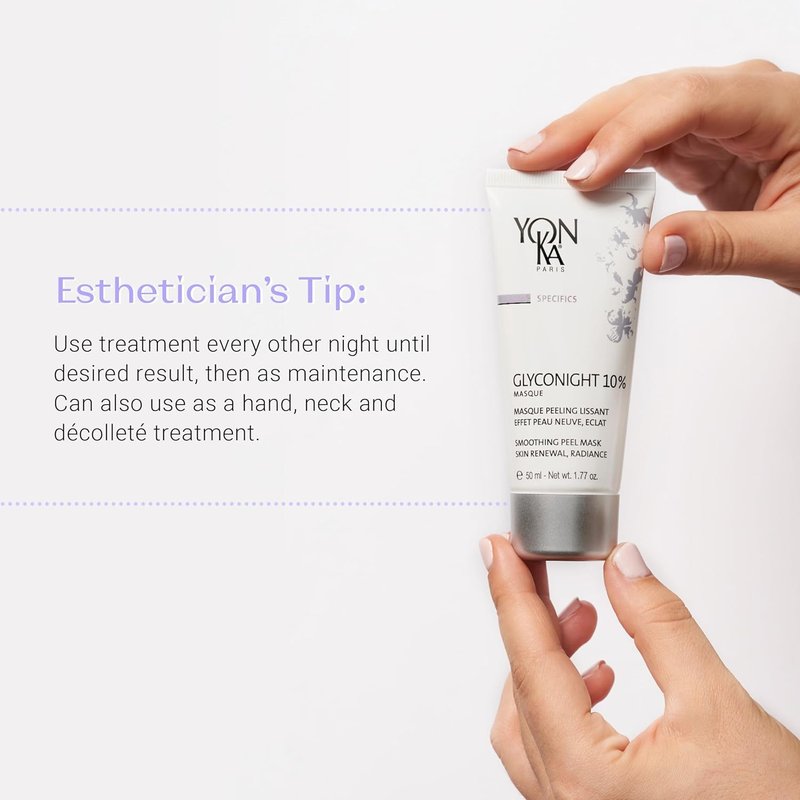 Yon-Ka Glyconight Peel Masque - 10% Glycolic Acid Anti-Aging Face Mask for Skin Renewal & Pore Reduction