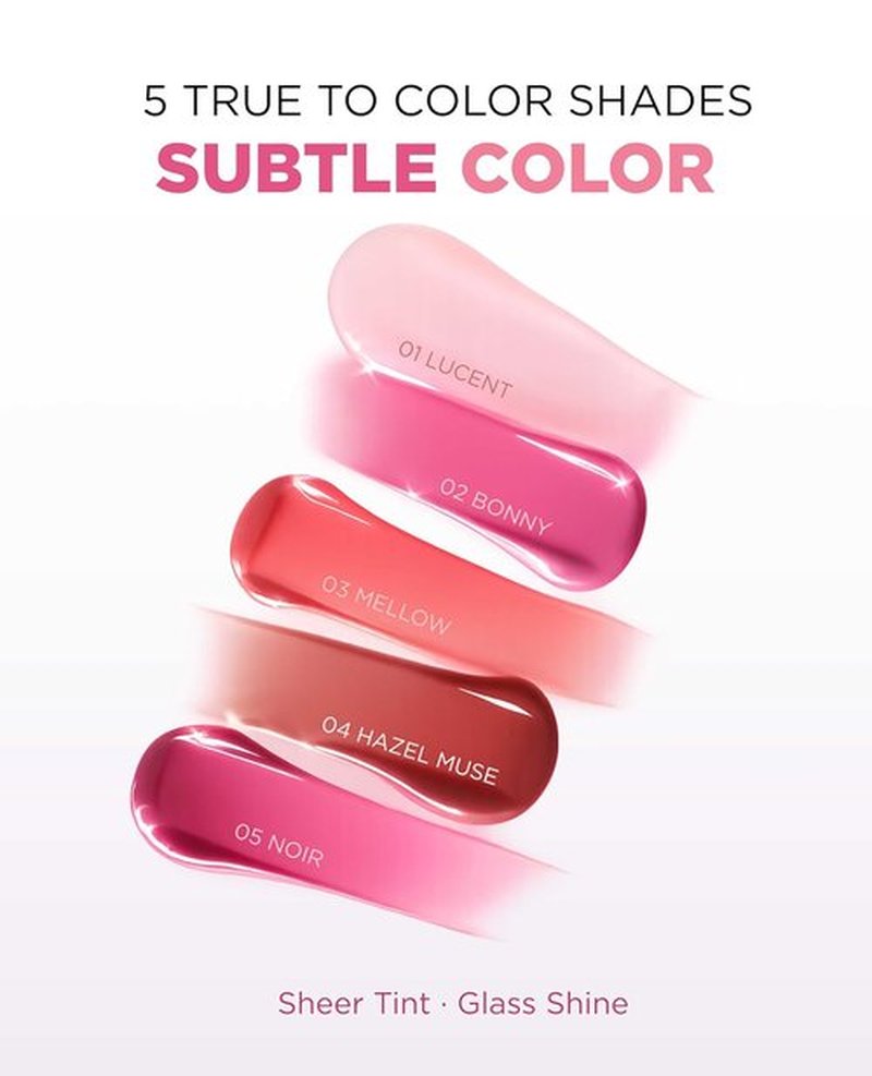 EITHER& Glazed Lip Oil - Glossy Tinted Moisturizer with Peptides for Dry Lips | 10g Lucent