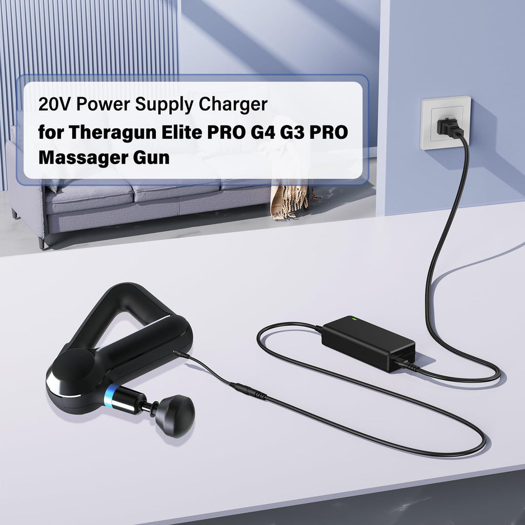 20V Charger for Theragun Elite, Elite G4, G4 Pro, G3 Pro, G3 Massager UL