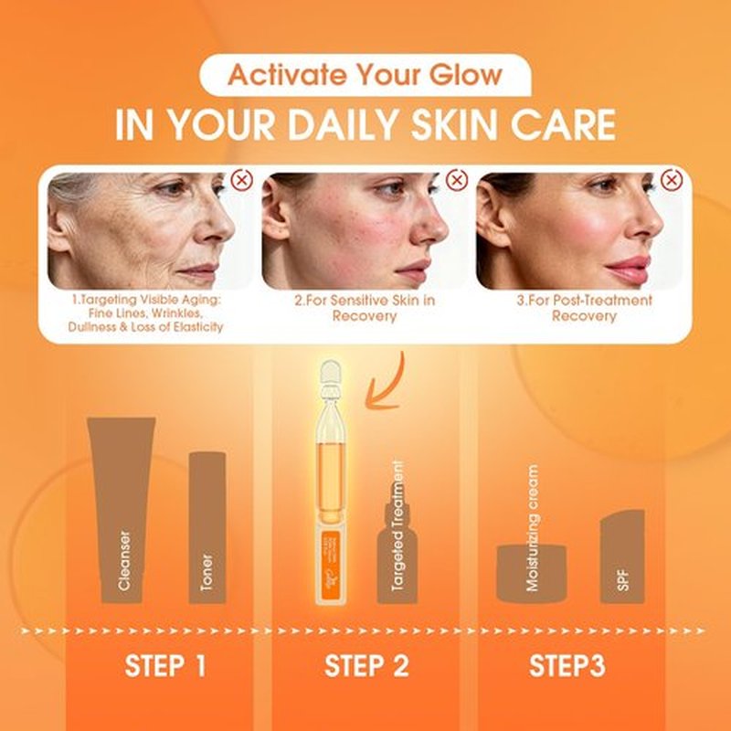 Salmon DNA Serum, Anti-Wrinkle PDRN Serum, 8000ppm Salmon Egg Ampoule, Collagen, Glutathione, Niacinamide, Hyaluronic Acids, Vitamin E - Korea Skin Care for Anti-Wrinkle & Radiance, 0.05 fl.oz x 35e