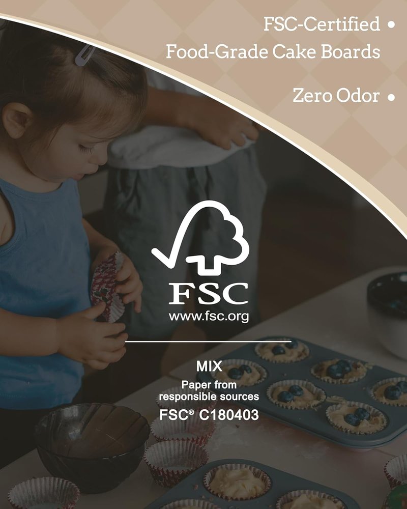 Bake Choice 10-Inch Round Cake Boards - 7 Pack Food-Grade Waterproof & Oil-Proof Plates