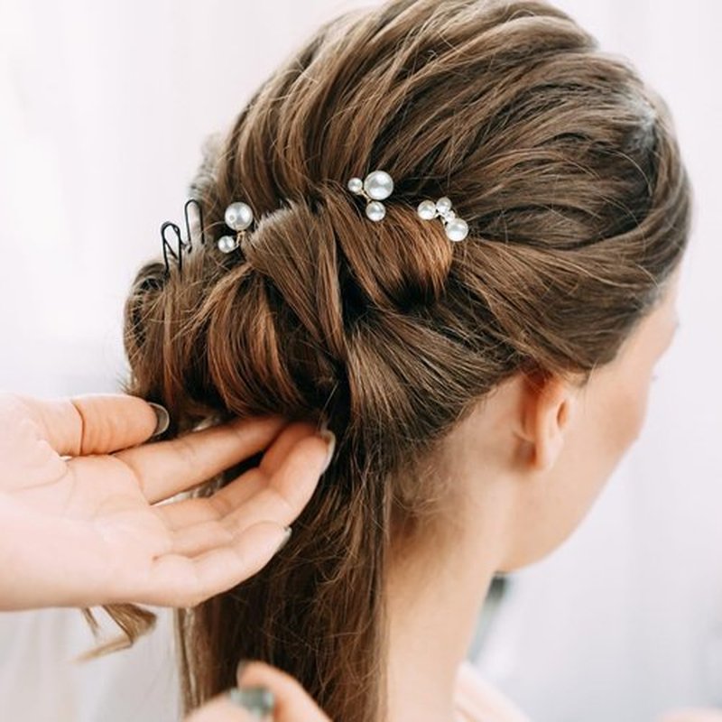 9PCS Gold Leaf Wedding Bridal Hair Pins Clips Vintage Hair Headpiece Jewelry for Bridesmaids Brides Flower Girls Hair Accessorie(Leaf Style)
