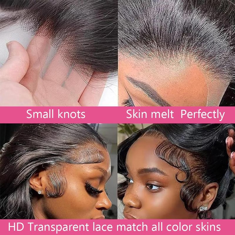 YOMIO 13x6 Lace Frontal HD Lace 12 Inch Straight Human Hair Frontal 12A Grade Brazilian Virgin Human Hair Frontal Pre Plucked with Baby Hair 150% Density Natural Black Color