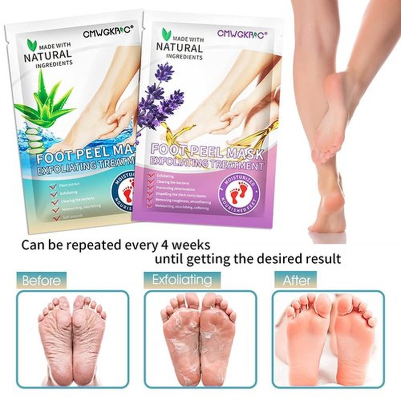 5 Pack Foot Peeling Mask,Exfoliator Peel Off Calluses Dead Skin Callus Remover,Foot Mask for Dry Cracked Feet,Foot Peel Masks for Men and Women Feet Peeling Mask for Valentines Day Gifts
