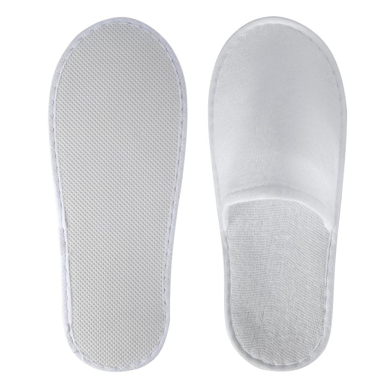 UrbanRoots 28 Pairs Disposable Slippers For Guests,Bulk Slippers For Hotel,Spa,Travel,Shoeless Home,Spa Slippers With Pouch,Non-Slip(White) house slippers for guests