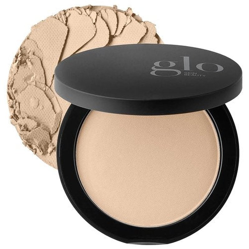 Glo Skin Beauty Pressed Powder Foundation - Buildable Sheer to Full Coverage, Natural Medium Finish