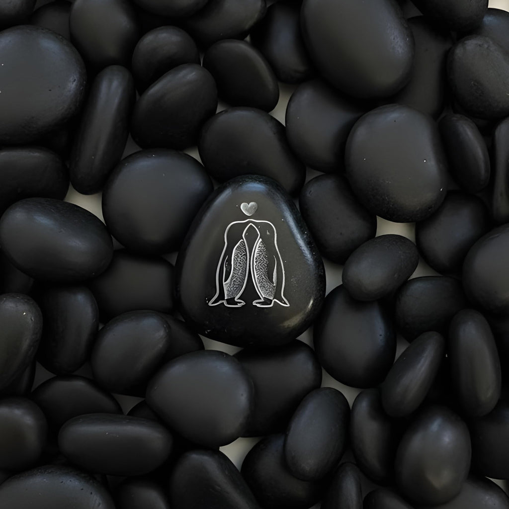 Faythory Cute Penguin Love Pebble – Romantic Penguin Stone Gift for Boyfriend, Girlfriend,Husband Wife or Fiancé, “I Love You” & “Will You Marry Me” Proposal Keepsake, for Him Her Men Women