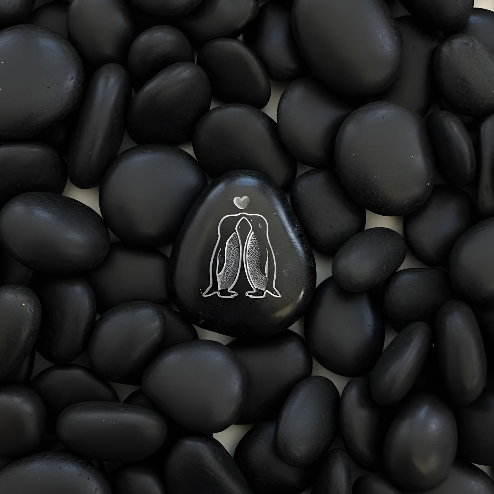 Faythory Cute Penguin Love Pebble – Romantic Penguin Stone Gift for Boyfriend, Girlfriend,Husband Wife or Fiancé, “I Love You” & “Will You Marry Me” Proposal Keepsake, for Him Her Men Women