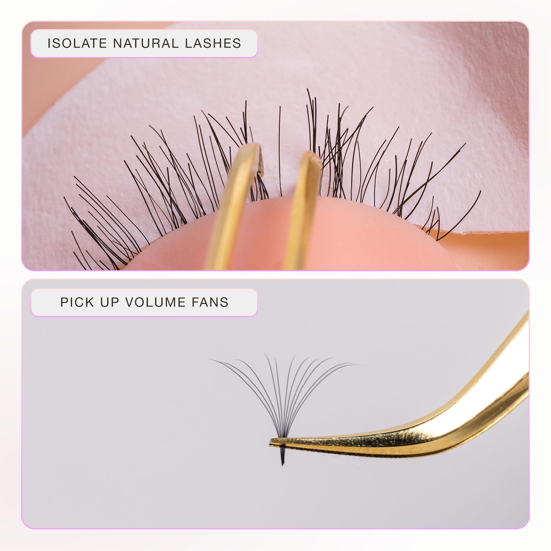 Curacoro Lash Tweezer - Professional & Precision Fiber Tip Grip Lash Tweezers for Eyelash Extensions, Multi Shapes & Purposes Tweezers for Volume, Isolation & Classic Lashes (Galaxy, Fan-lash-tic)