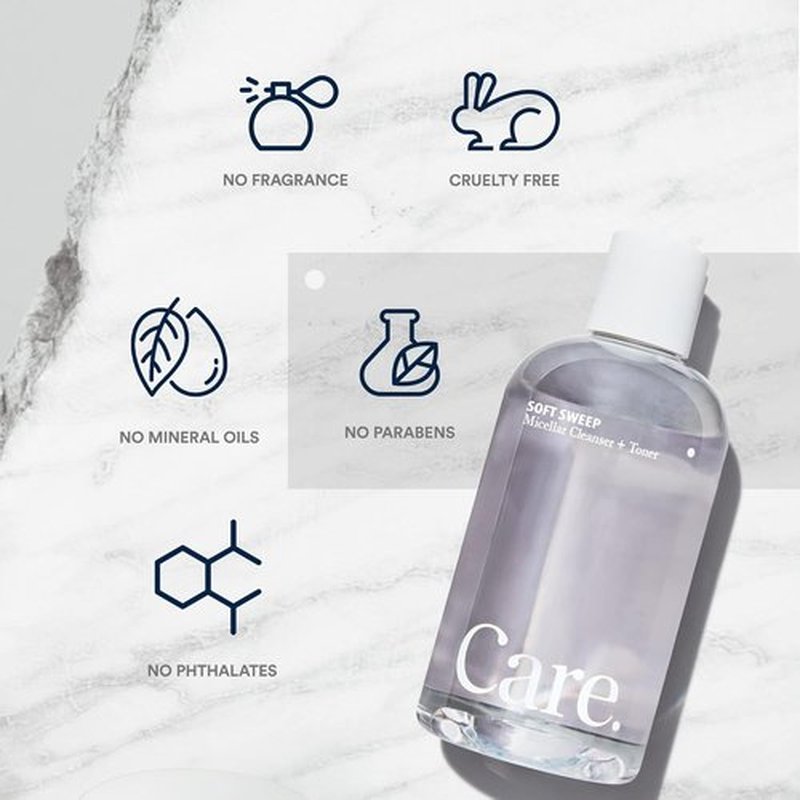 Care Micellar Cleanser - Alcohol-Free Facial Toner with Hyaluronic Acid & Willow Bark | 8 fl oz
