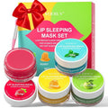 Lip Mask Set, 4PCS Lip Sleeping Mask Overnight Treatment Lip Care, Moisturize & Nourish Lip Butter Balm for Very Dry Lips, Cracked Dry Lips, Daily Lip Care Lip Treatment,12g*4