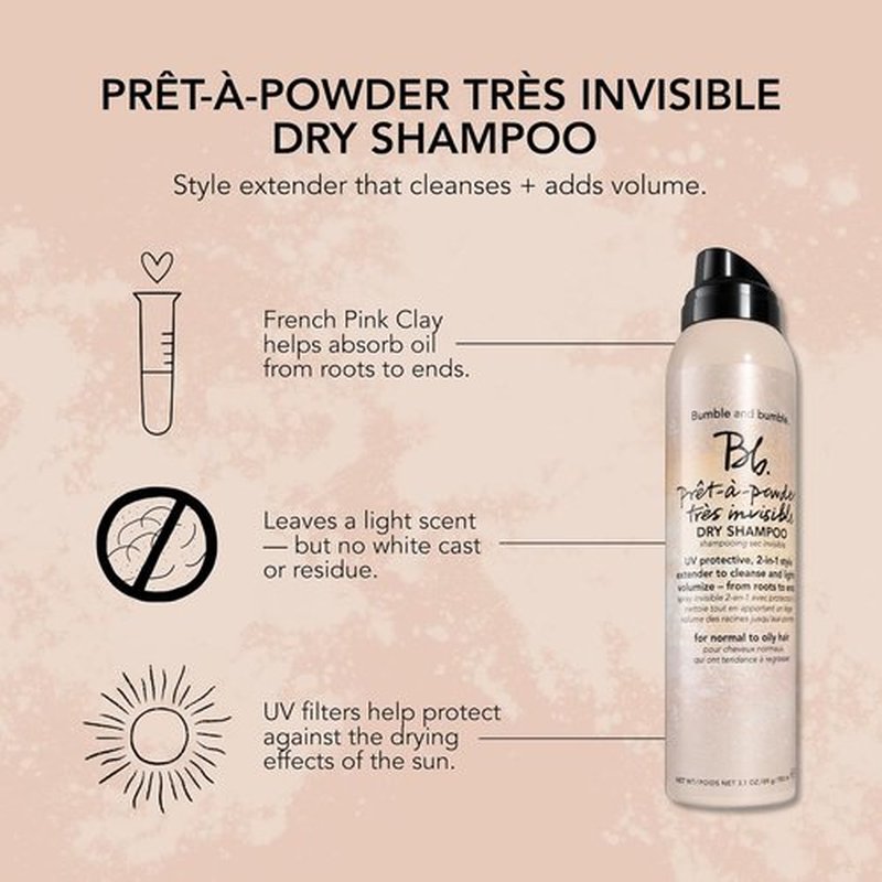 Bumble and bumble. Prêt-à-Powder Très Invisible Dry Shampoo - Volumizing, UV Protective, Oil Absorbing | For All Hair Types