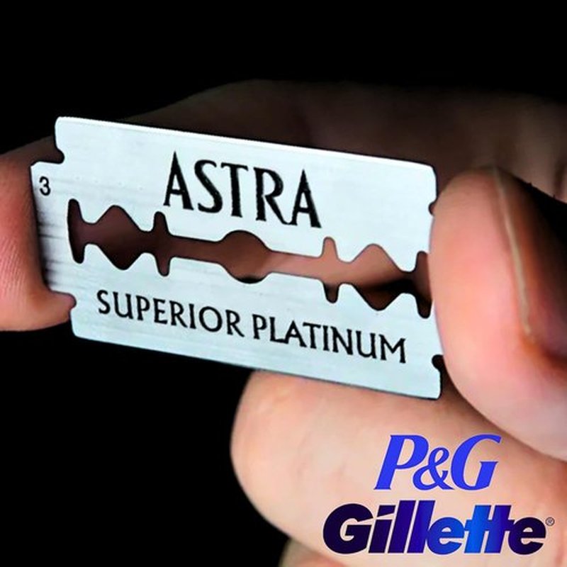 Astra Platinum Double Edge Safety Razor Blades - 50 Premium Blades for a Smooth Shave