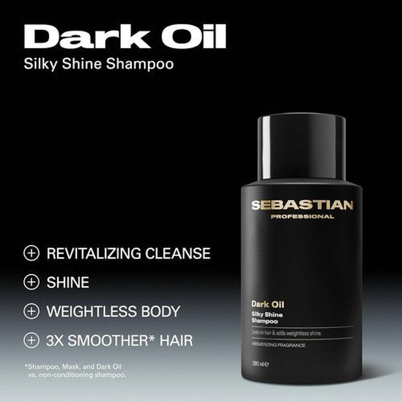 Sebastian Professional Dark Oil Shampoo - Lightweight Formula with Jojoba & Argan Oil | 9.4 Fl Oz