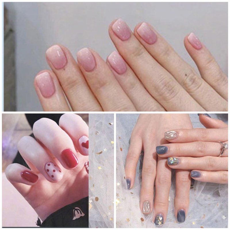 WOKOTO 30 Sheets Full Nail Stickers Mix Design Nail Polish Strips Glitter Nail Art Stickers For Women Nails With Nail File Self Adhesive Gel Nail Strips Nail Design Stickers Nail Color Strips Wraps