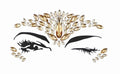 face jewels for makeup Festival Wedding Face Gems Temporary Tattoos mermaid halloween Bindi Fusion Headpiece Body Jewellery bindi face jewel(Topaz gold/SR16)