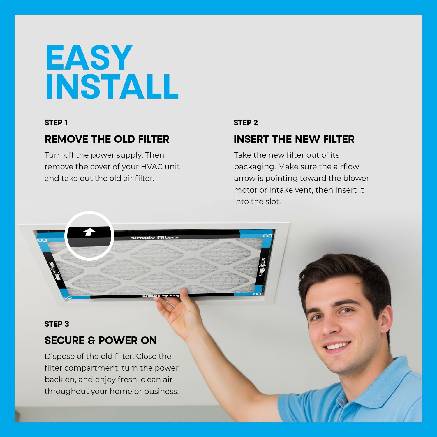 Simply 20x20x1 Air Filter, Merv 8, MPR 600, 6 Pack, Furnace Air Filter for HVAC (Actual Size: 19.75"x19.75"x0.75") DUST, Pet, & Allergy Control