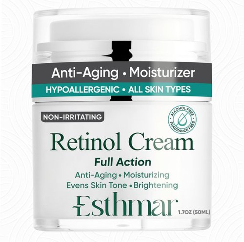 ESTHMAR Retinol Face & Neck Cream – Anti-Aging Night Moisturizer with Hyaluronic Acid, Vitamin E & Aloe Vera – Reduces Wrinkles, Fine Lines & Dark Spots, Hydrating for All Skin Types