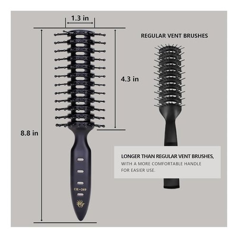 PERFEHAIR Vented Hair Brush - Lightweight Detangling & Quick Drying for Fine to Medium Hair | Travel-Friendly