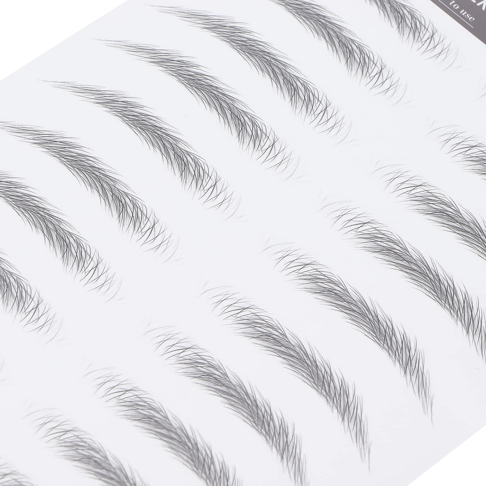 10 Sheets 6D Eyebrow Sticker Professional Eyebrow Transfer Sticker Eyebrow Makeup Tool for Women and Girls (Black)(BLACK-06)