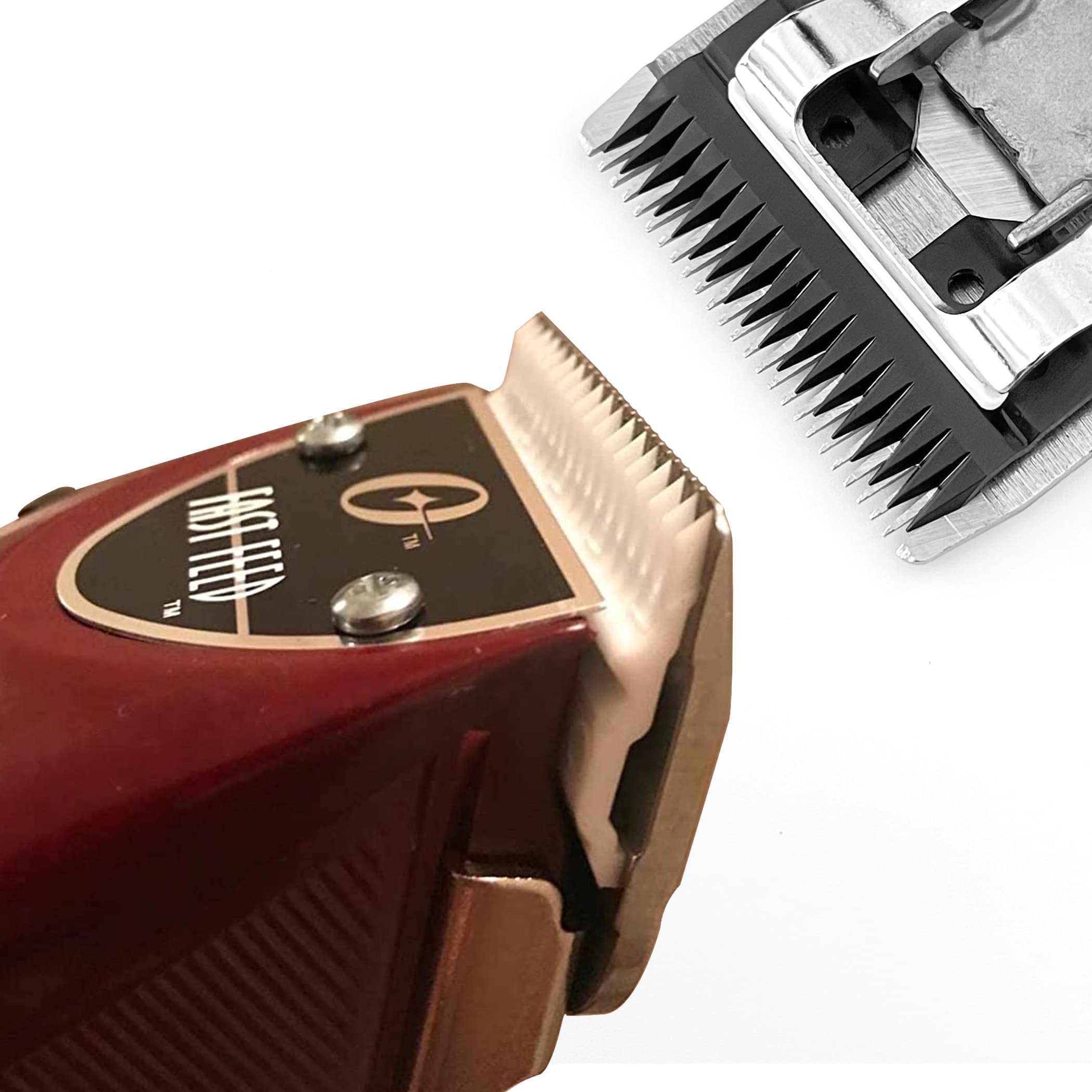 4pcs Oster Fast Feed Clipper Ceramic Blade - Pet Dog Cat Grooming Clipper Replacement Blades, for A5 Trimmer Series, for Andis 18 Teeth Detachable Ceramic Blade Part, for Wahl KM2 KM5 KM10