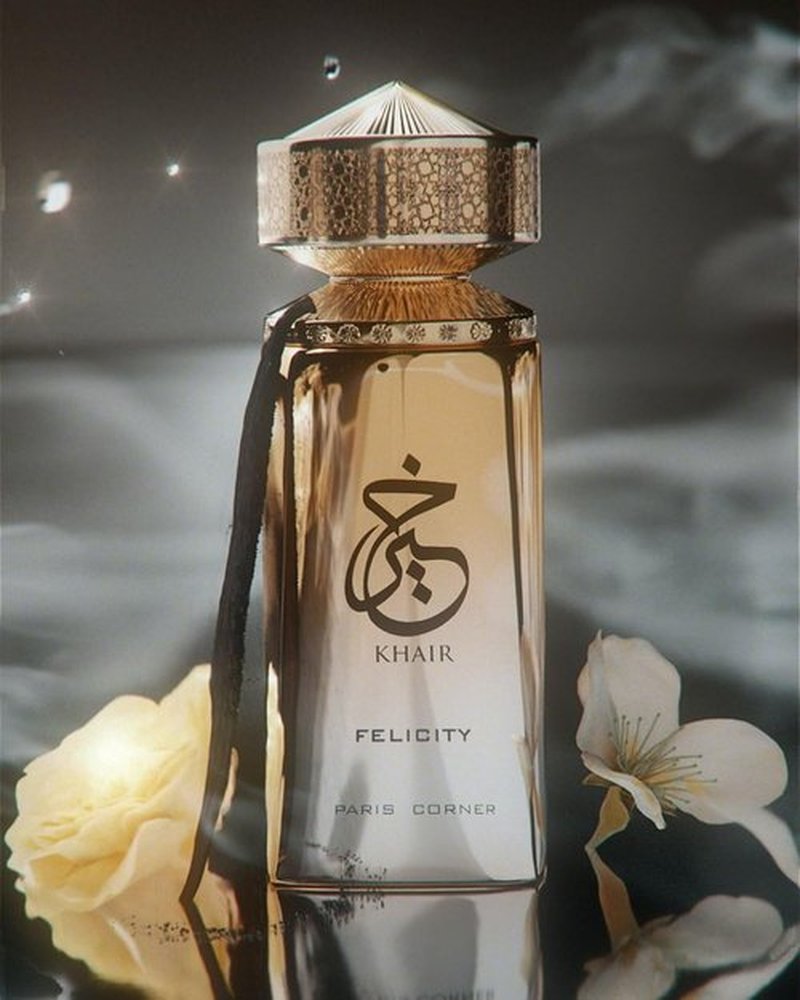 Paris Corner Khair Felicity Perfume - 3.4 Fl Oz | Sparkling Unisex Fragrance with Champagne, Cassis, Rose, Vanilla, Musk