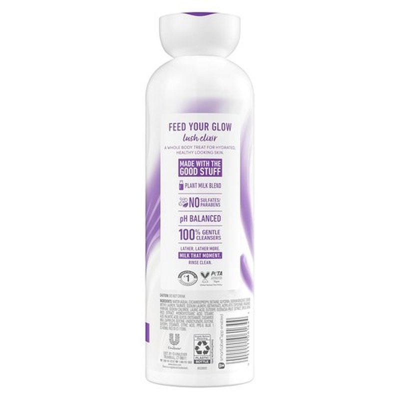 Dove Plant Milk Cleansing Body Wash - Acai & Rice Milk for Moisturized Skin | 17.5 fl oz