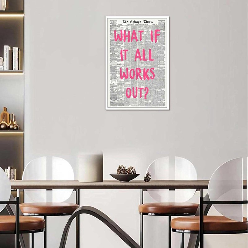 Drimiler Retro Newspaper Poster - Positive Affirming Quote Canvas Wall Art | 8x12in Unframed
