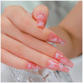 GALSPRO Long Press on Nails - Set of 24 Fake Nails with Designs in 12 Different Sizes for Perfect Fit, Cute False Nails Kit for Women with 0.07oz Nail Glue, A Double Sided Nail File & Cuticle Stick