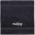 LA HAMMAM 4 Pack 13" × 13" Super Soft Turkish Cotton Make Up Removal Towels & Washcloths | Highly Absorbent Towel | Luxury Makeup Remover Reusable Face Cloths | Facial & Skin Care Wash Cloth - Black