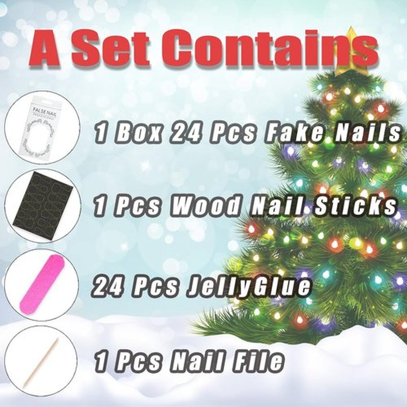 10Pcs Handmade Christmas Press on Nails Medium Almond Fake Nails Red Christmas Trees with Colorful Ball Glitter Full Cover Pink Nails Glue on Nail Winter Xmas False Nails for Acrylic Manicure Tips
