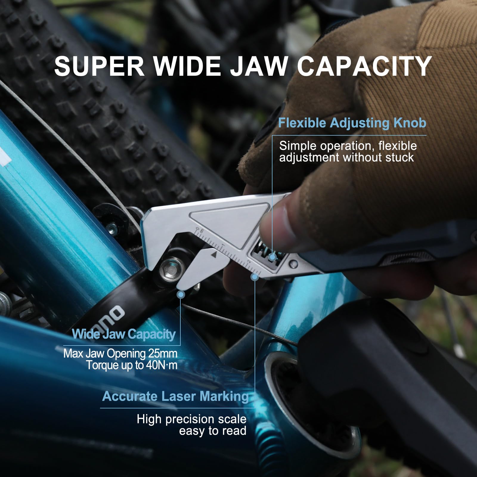 NexTool W1 Adjustable Wrench Multitool, 6-in-1 EDC Screwdriver Tool