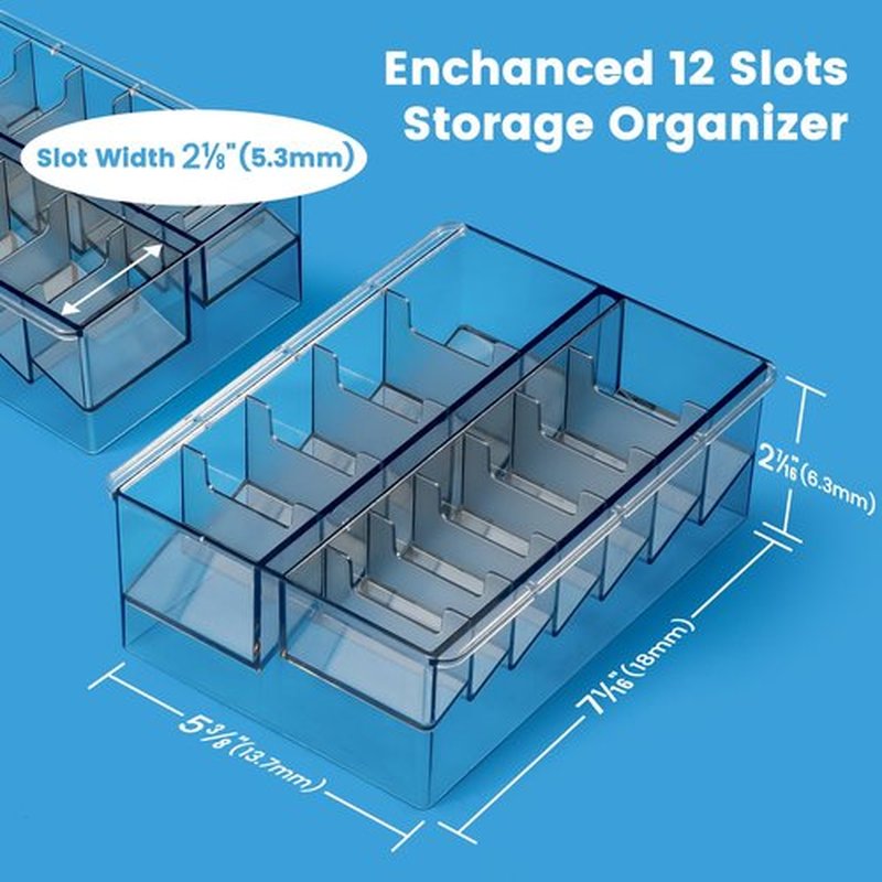 Perfitech Clipper Guard Holder Organizer with 12 Slots, Sturdy PC Material