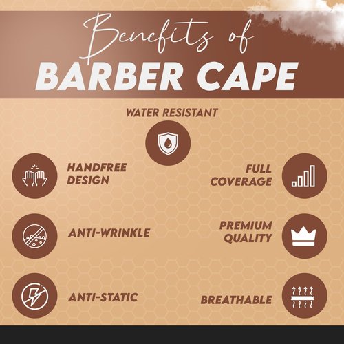 The Weighted Cape 1.5lb Kids Cape (Ages 3–8) – Weighted Hair Cutting Barber Cape with Elastic Collar, Waterproof Salon Cape for Added Comfort, Perfect for Barber & Hairstylist (52 x 36 in)