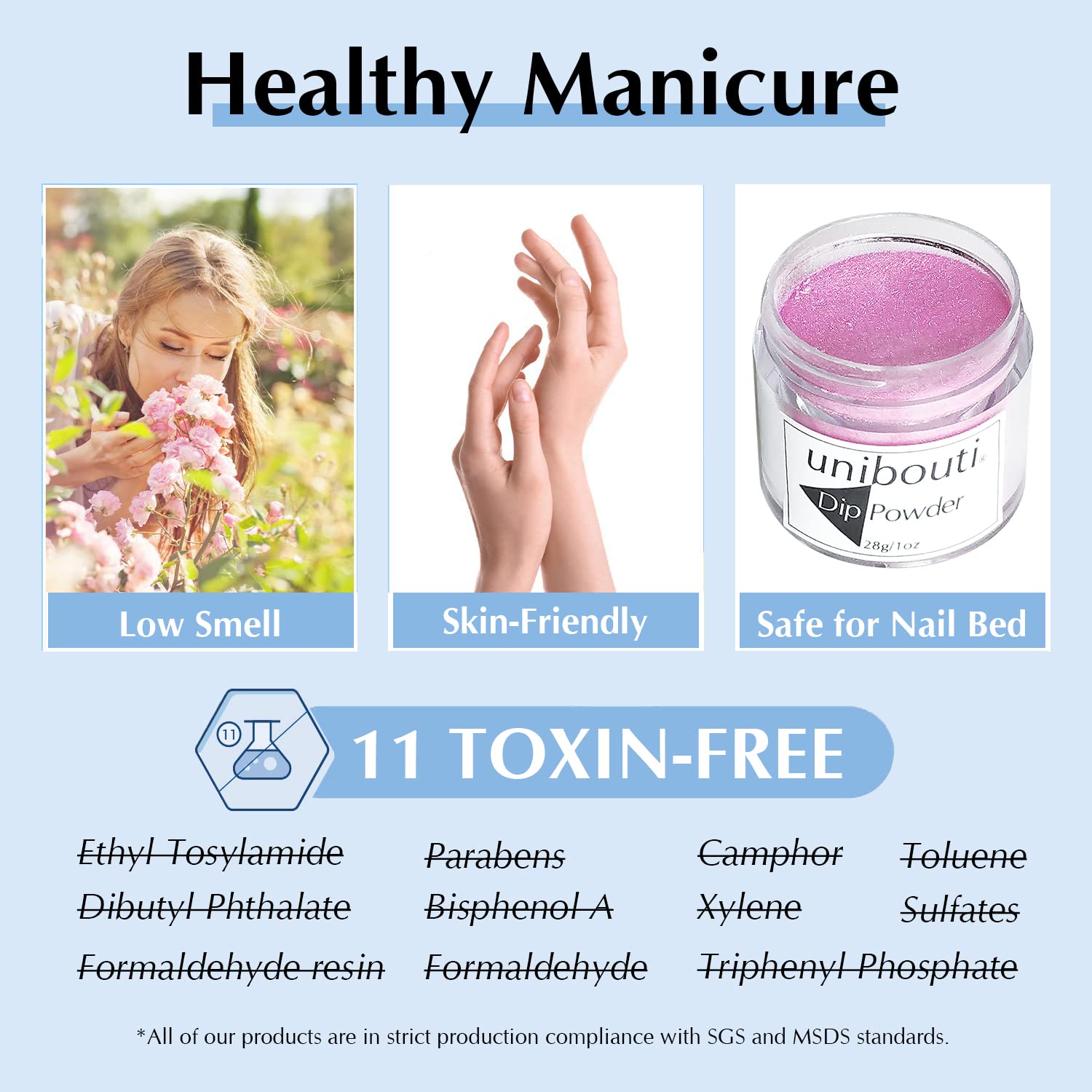 Upgrade Hot Pink Pearl Dip Powder Nail Color Refills, 1oz/28g, Unibouti Pro Dipping Powder System for Nail Art DIY at Home/Salon