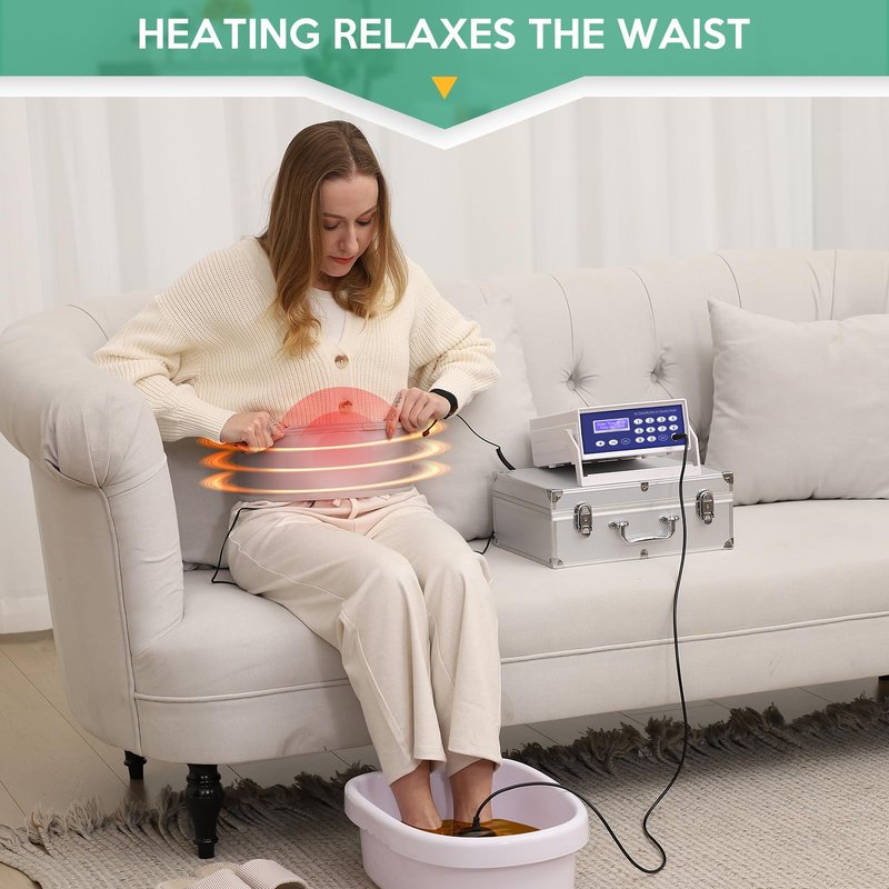 veicomtech Ionic Foot Bath Detox Machine, Detox Foot Spa with Wrist Strap, Far Infrared Waistbelt and Array for Home Use, Salon Beauty Club