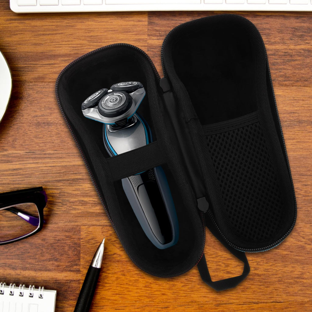 FOMIYES Travel Razor Case Portable Anti-Pressure Shaver Storage Bag with Anti-Slip Interior for Business Trips and Outdoor Use