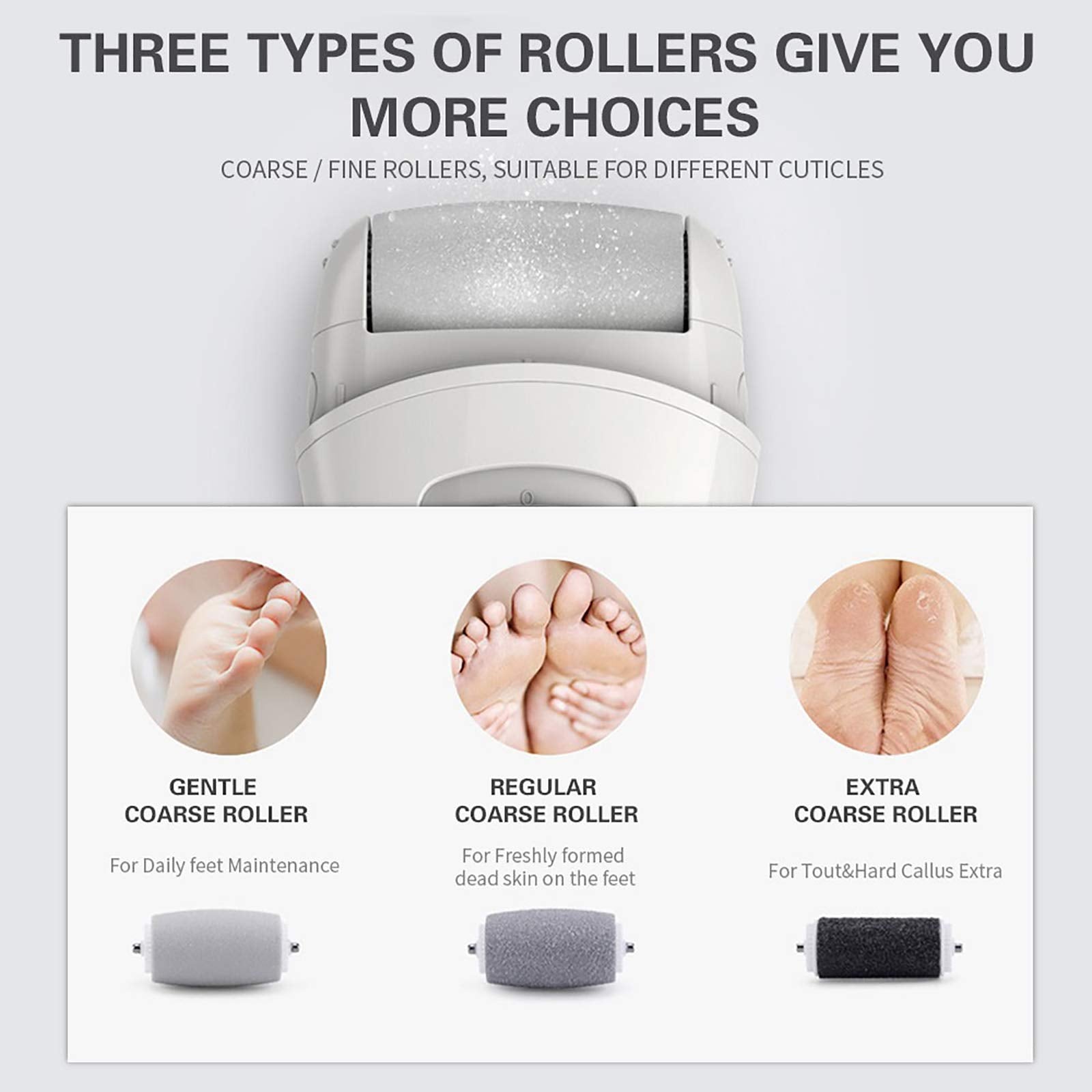 PRITECH Callus Removers 6 Pack Replacement Rollers Heads