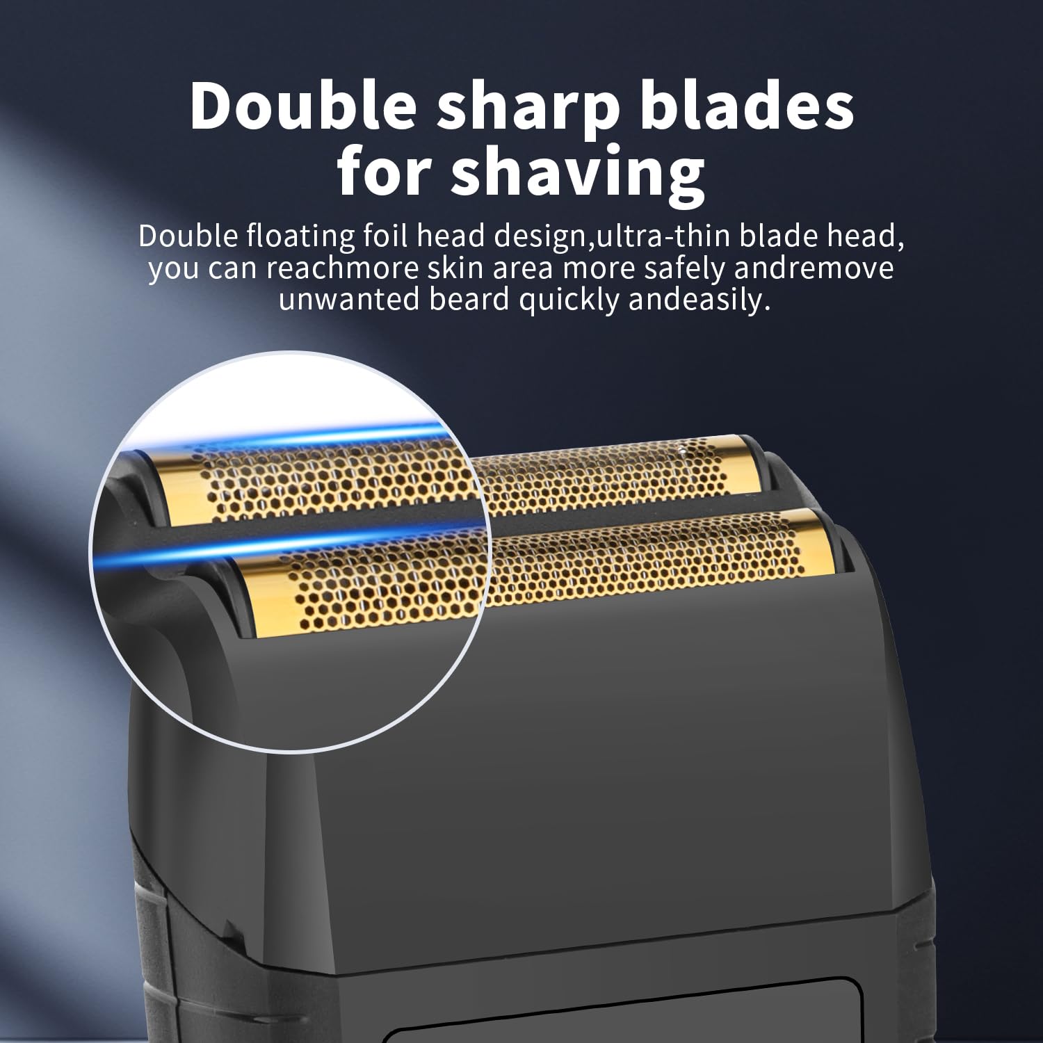 HIENA PRO Cordless Reciprocating Shaver for Men, Professional Rechargeable Beard Trimmer and Bald Precision Trimmer, Electric Men's Facial Grooming Tools, Gifts for Men