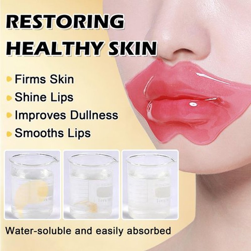 AOAZXBB 30 PCS Lip Mask Under Eye Mask 24K Gold Eye Mask,Moisturizing Nourishing Lip Mask for Dry Lips,Eye Patches for Puffy Eyes Dark Circles
