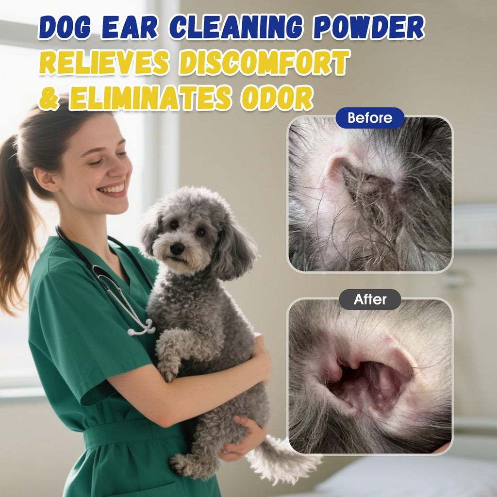 Ninibabie Dog Ear Powder for Hair Removal – Grooming Grip Powder for Poodles & Doodles, Grooming Aid for Pet Ear Cleaning