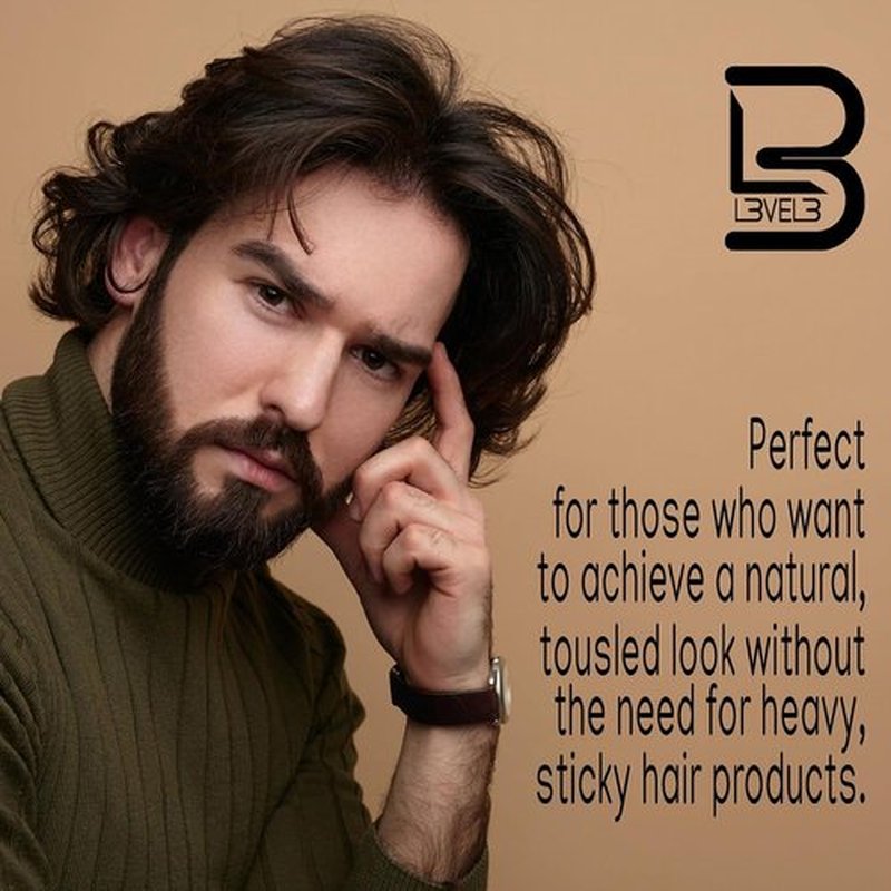 L3 Level 3 Travel Styling Powder - Small 0.18 oz for Travel - Natural Look Mens Powder (6, White)