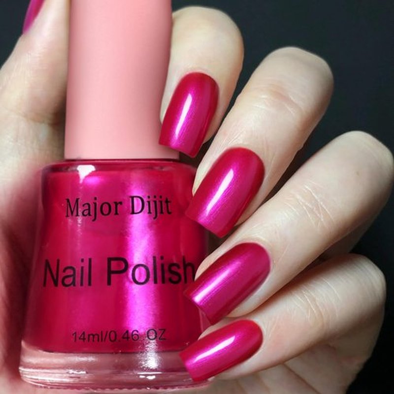 Major Dijit Quick Dry Nail Polish Crimson Popular Nail Lacquer for Nail Art Regular Nail Polish 0.46 fl oz.