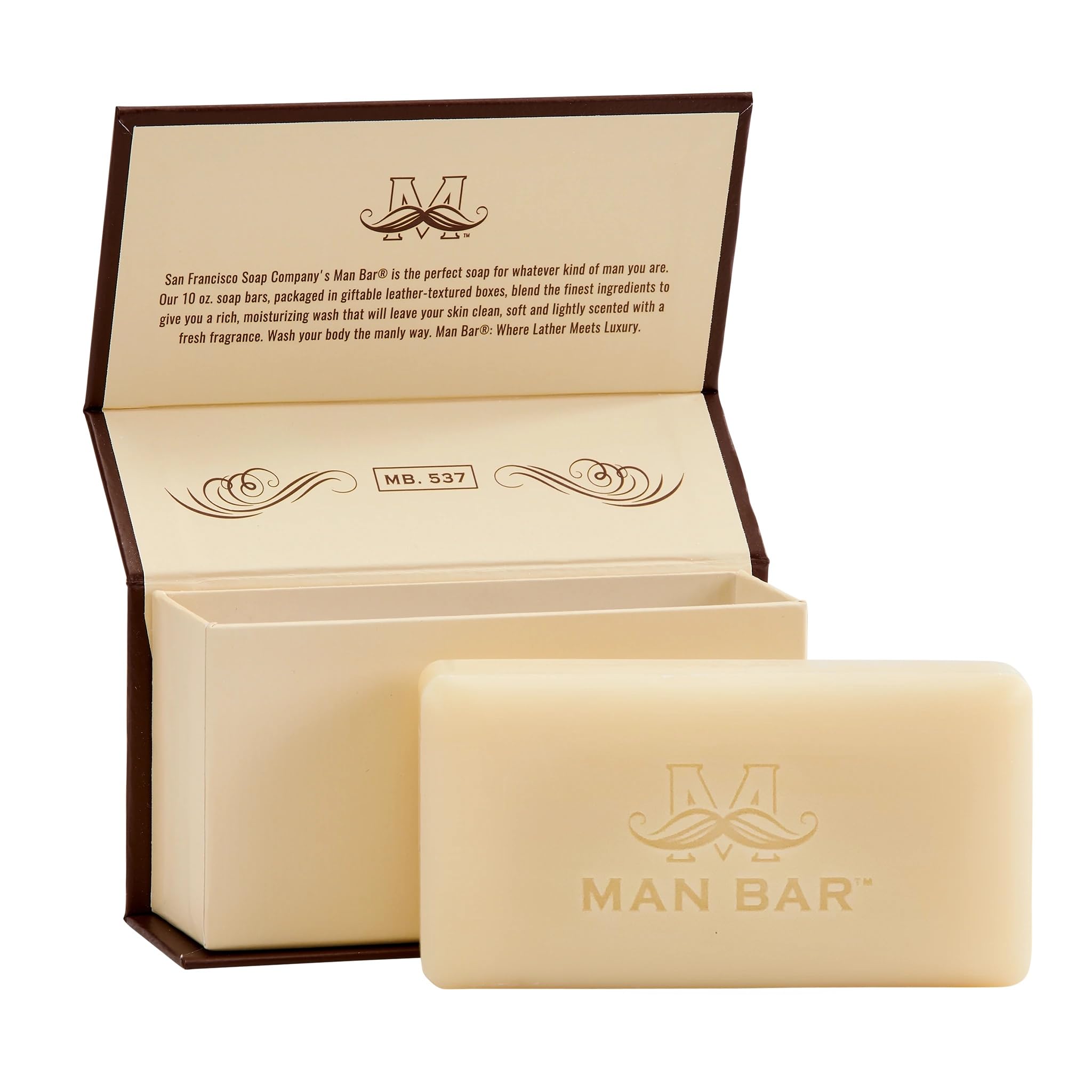 San Francisco Soap Company Exotic Musk And Sandalwood Fragrance Man Bar - Revitalizing - No Harmful Chemicals - Good for all Skin Types - Made in the USA