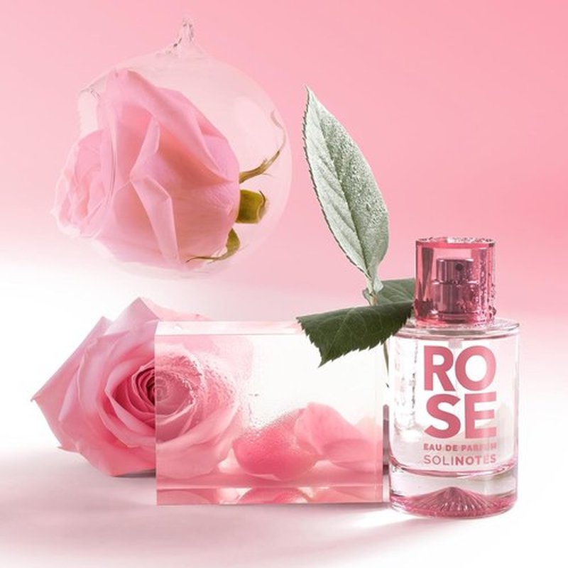 Solinotes Rose Perfume - Delicate Floral Eau De Parfum, 1.7 Fl Oz | Vegan & Cruelty-Free, Made in France