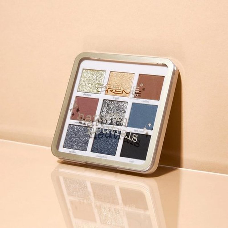 The Crème Shop Neutral Eyeshadow Palette - 9 Highly Pigmented Shimmer & Matte Shades
