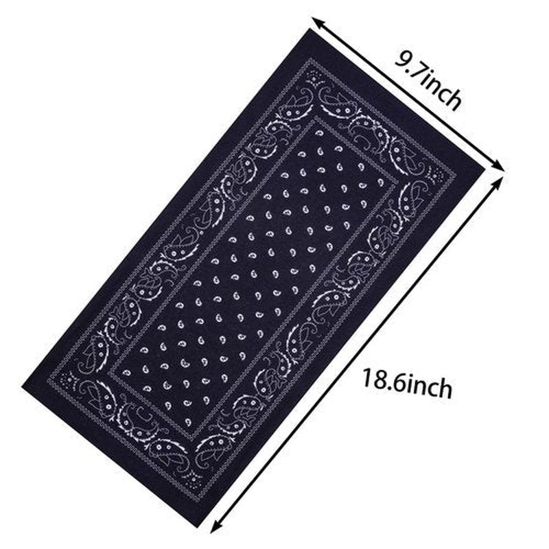 6PCS Black Face Mask Neck Gaiter Paisley Tube Bandanas Seamless Gator Masks Magic Headband Magic scarf High Elastic Multi Headwear Face Cover Balaclava with UV Resistance for Yoga Hiking Running