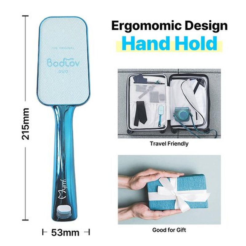 BODLOV Duo, Callus Removal and Hair Erase in ONE, Nano Glass, Foot File, Wet and Dry Skin, Skin Painless and Safety, Water Washing, Ergonomic Design, Hygiene to USE, Dual Care, Exfoliation, 2 in 1